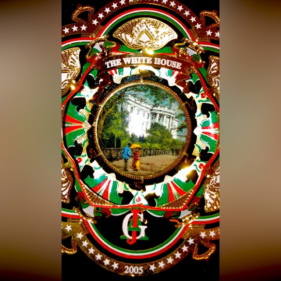 5 White House Christmas ornaments: 2002, 2003, 2005, 2017, 2018, - Picture 2 of 14